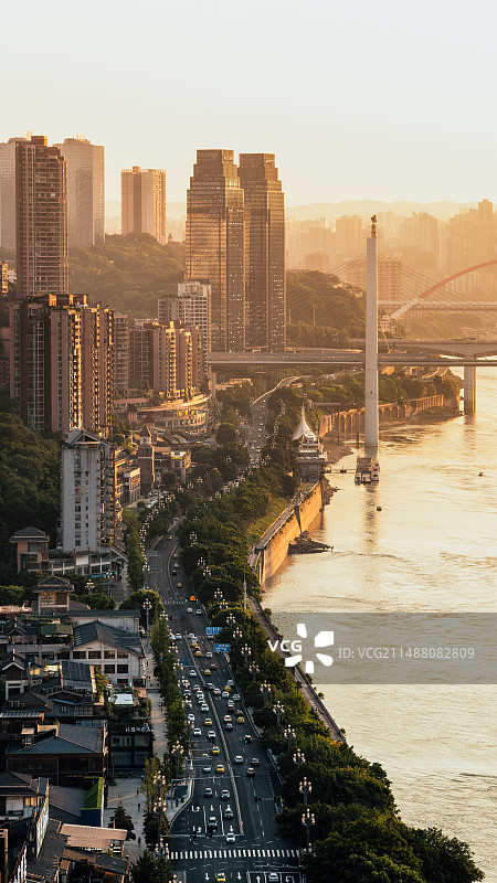 滨江路的三个时辰图片素材