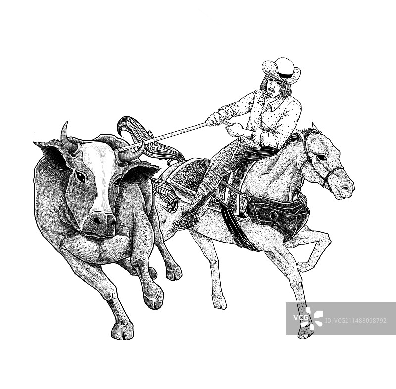 斗牛版画图片素材