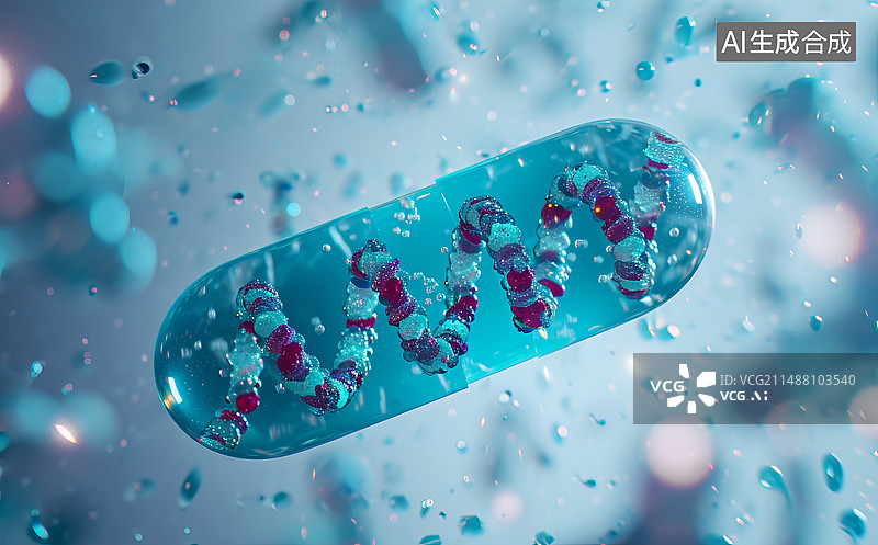【AI数字艺术】药物胶囊图片素材