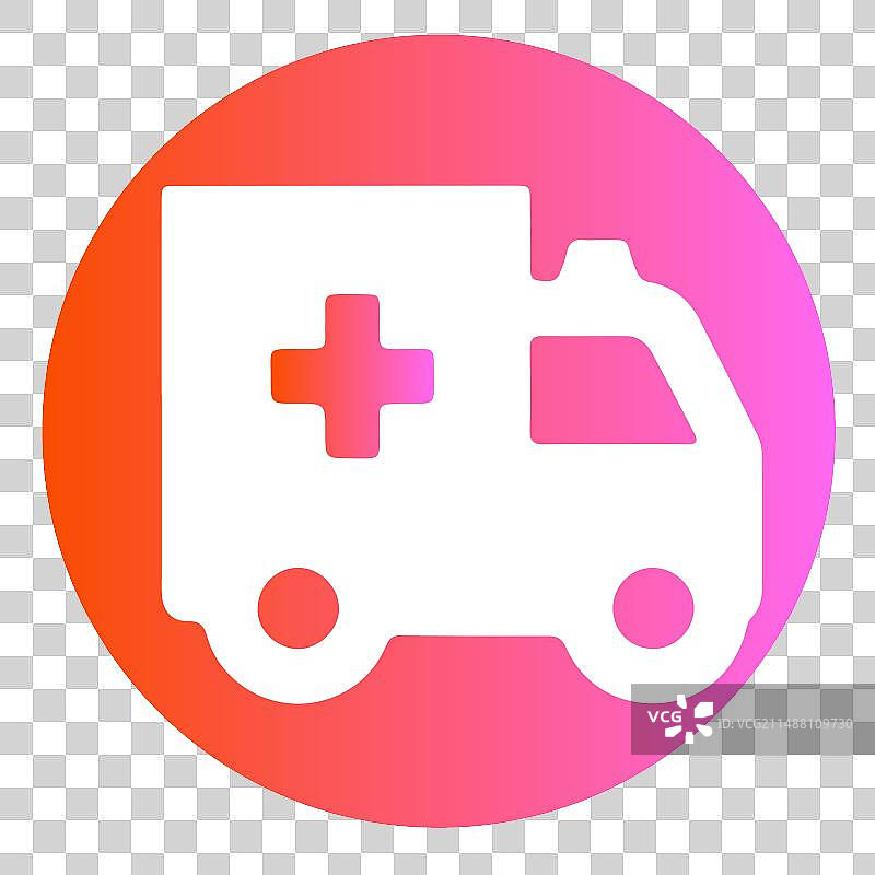 救护车商务卡通图标扁平风免扣png素材图片素材