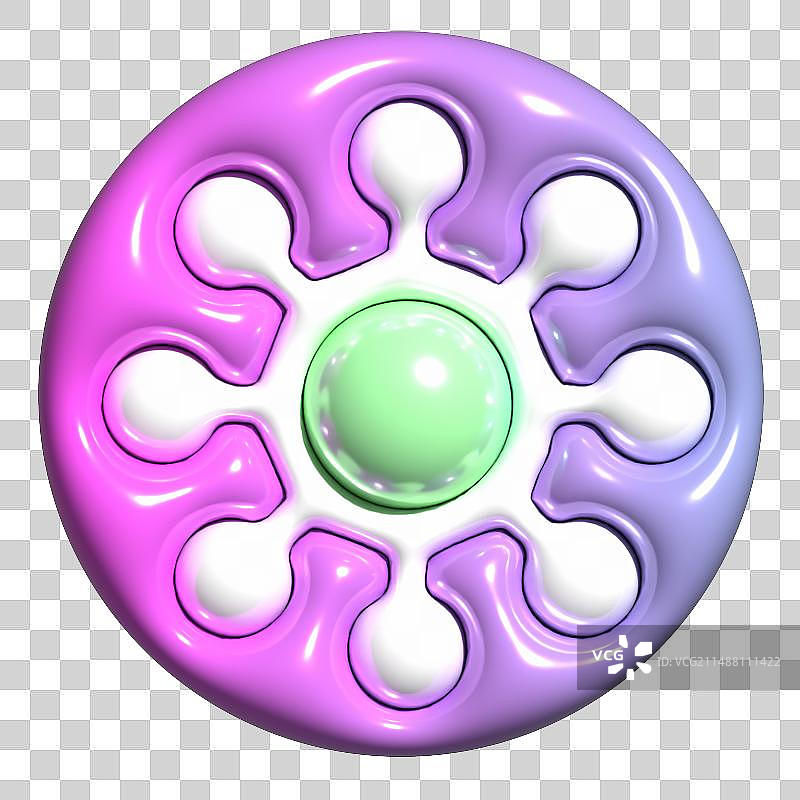 膨胀风卡通新冠病毒细菌细胞真菌图标免扣元素图片素材