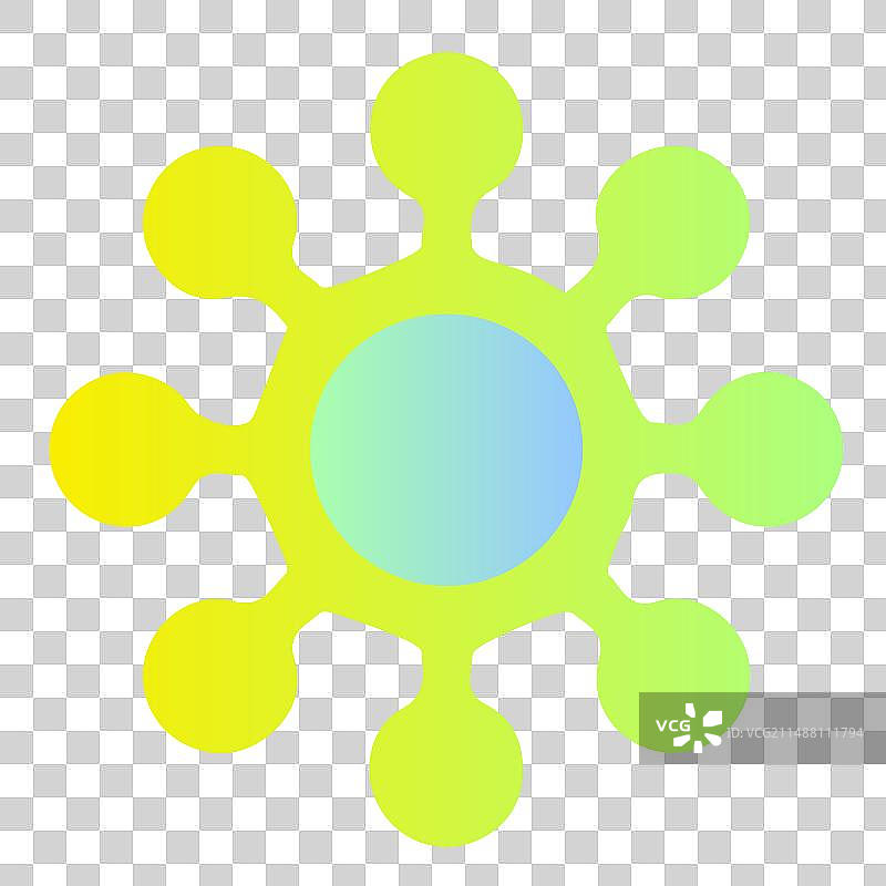 扁平风卡通新冠病毒细菌细胞真菌图标免扣元素图片素材