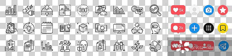 电源插头报告和图表线图片素材