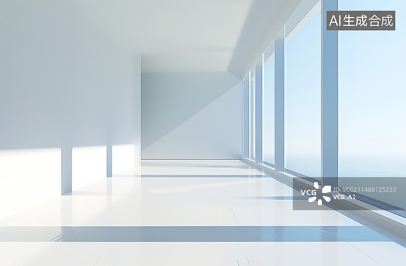 【AI数字艺术】白色干净的房间图片素材