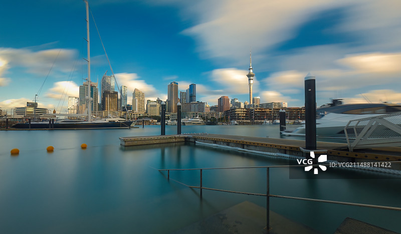 新西兰奥克兰城市地标港口经济背景图片素材