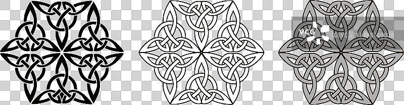 爱尔兰凯尔特结装饰图案符号图片素材