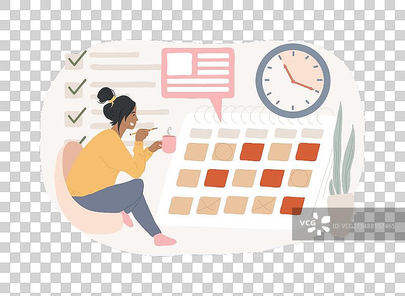 每日日程安排独立概念图片素材