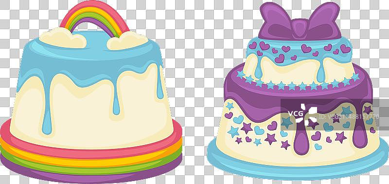 美味的儿童彩色蛋糕甜点图片素材