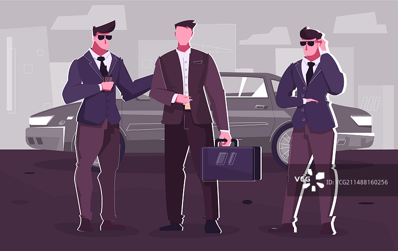 安全服务扁平化设计图片素材