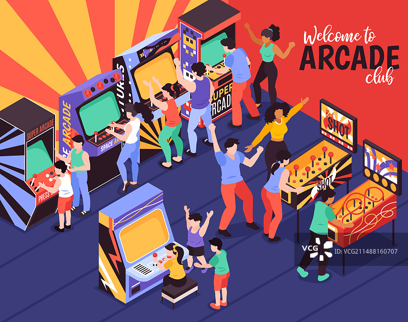 游戏厅2.5D背景图片素材