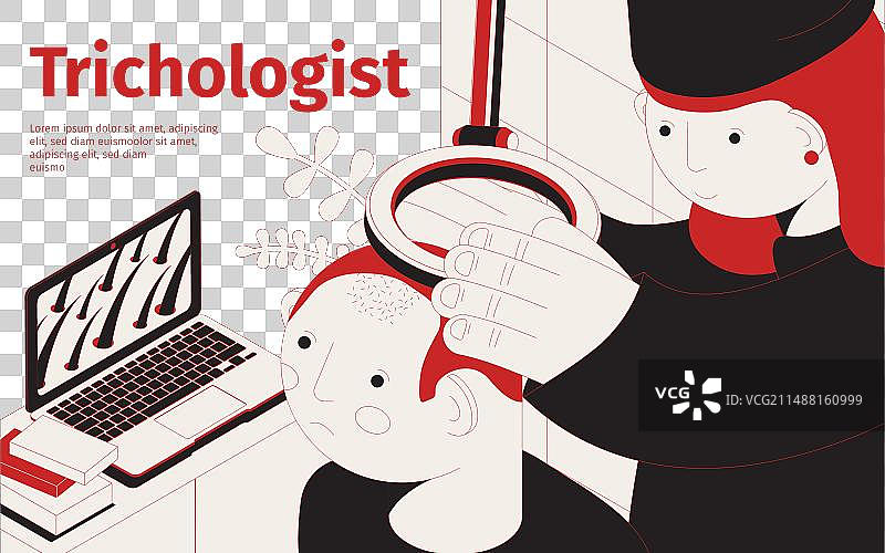 毛发学家程序2.5D背景图片素材