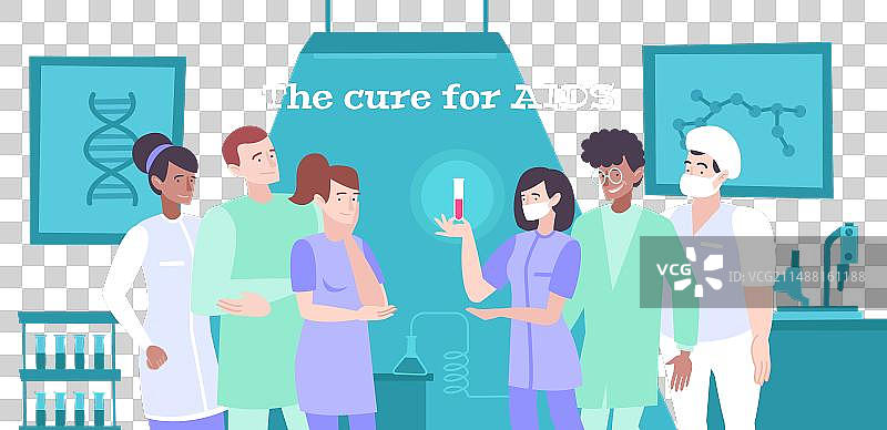 艾滋病治疗构图图片素材