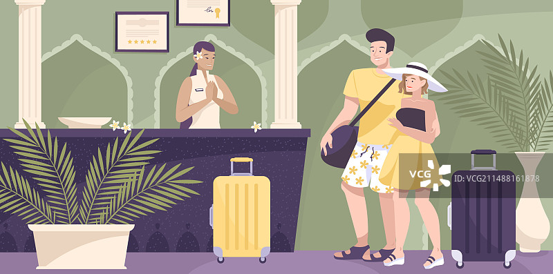 酒店接待处背景图片素材