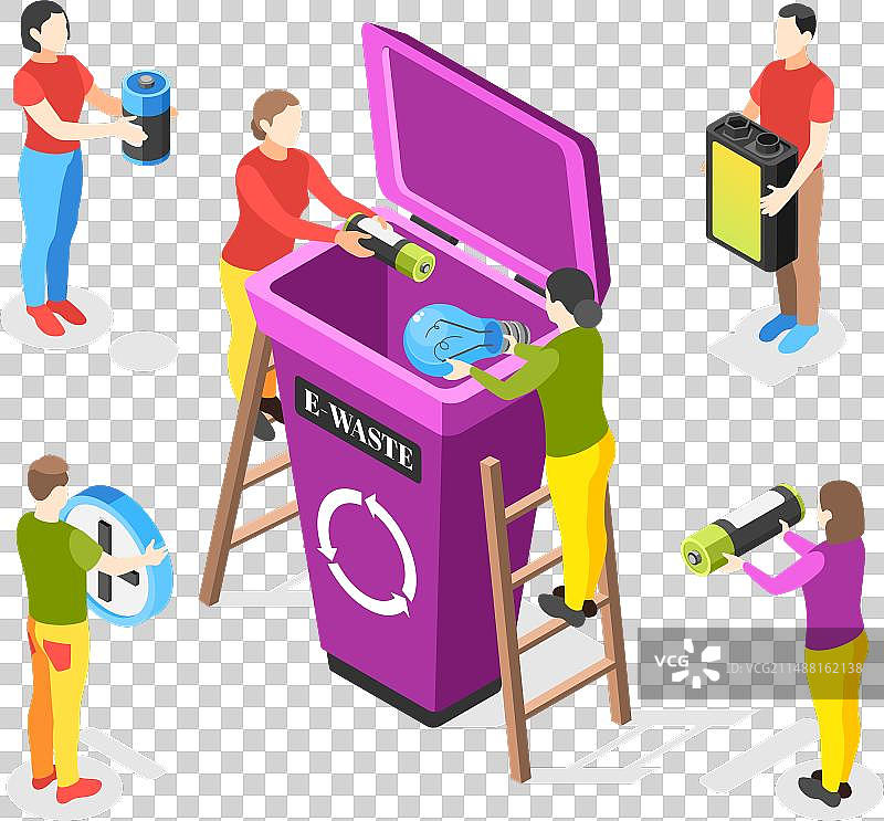 废弃电子设备组合图片素材