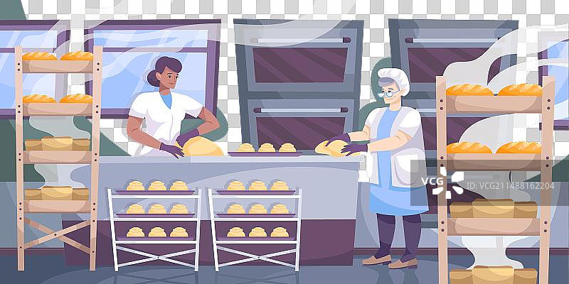 面包店生产设施构成图片素材