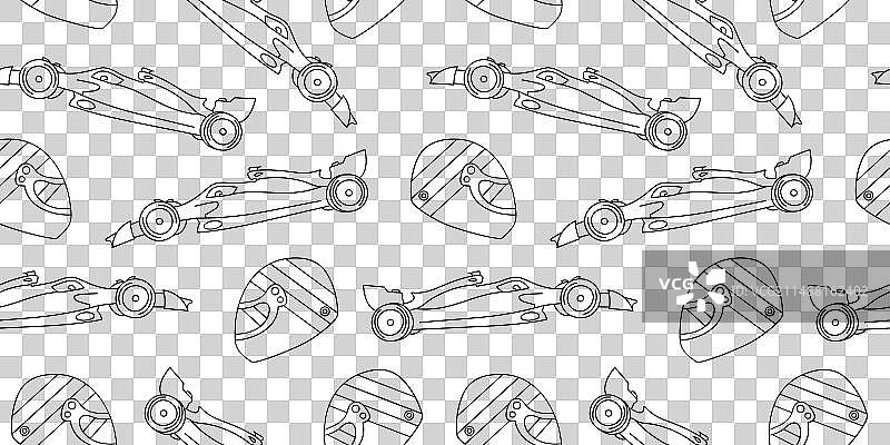 F1赛车头盔轮廓图案图片素材