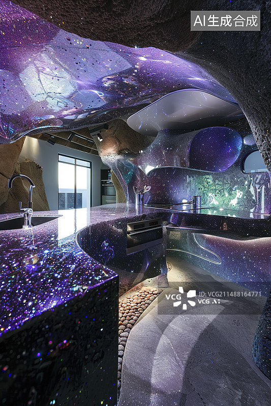 【AI数字艺术】现代建筑内部景观图片素材