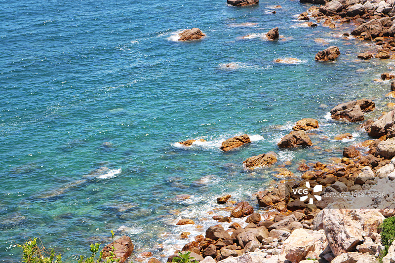 广东深圳东西冲的海岸线图片素材