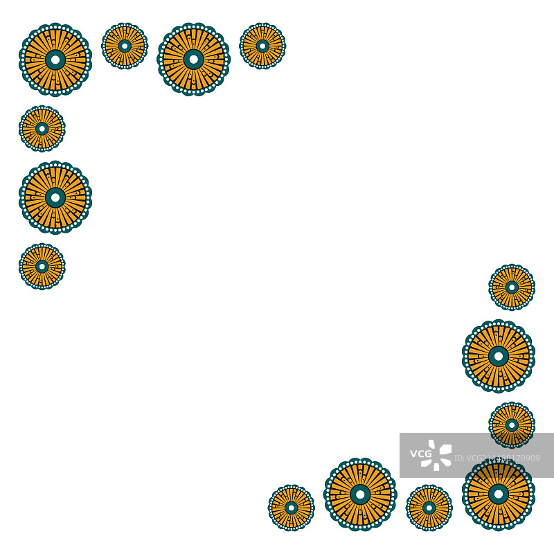 塞内加尔图案框架设计图片素材