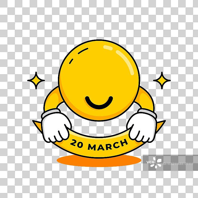 古怪风格的世界幸福日图片素材