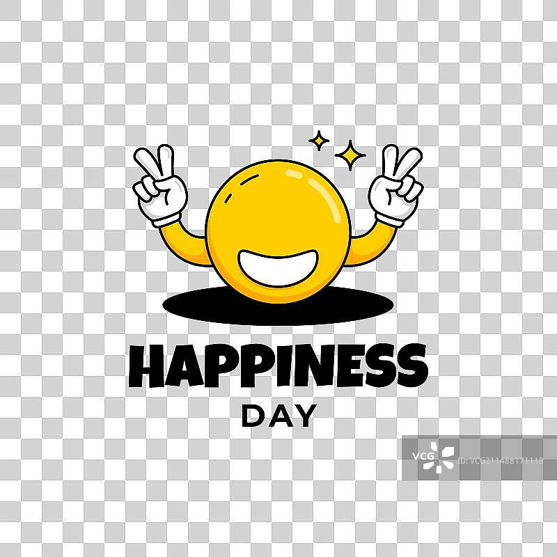古怪风格的世界幸福日图片素材