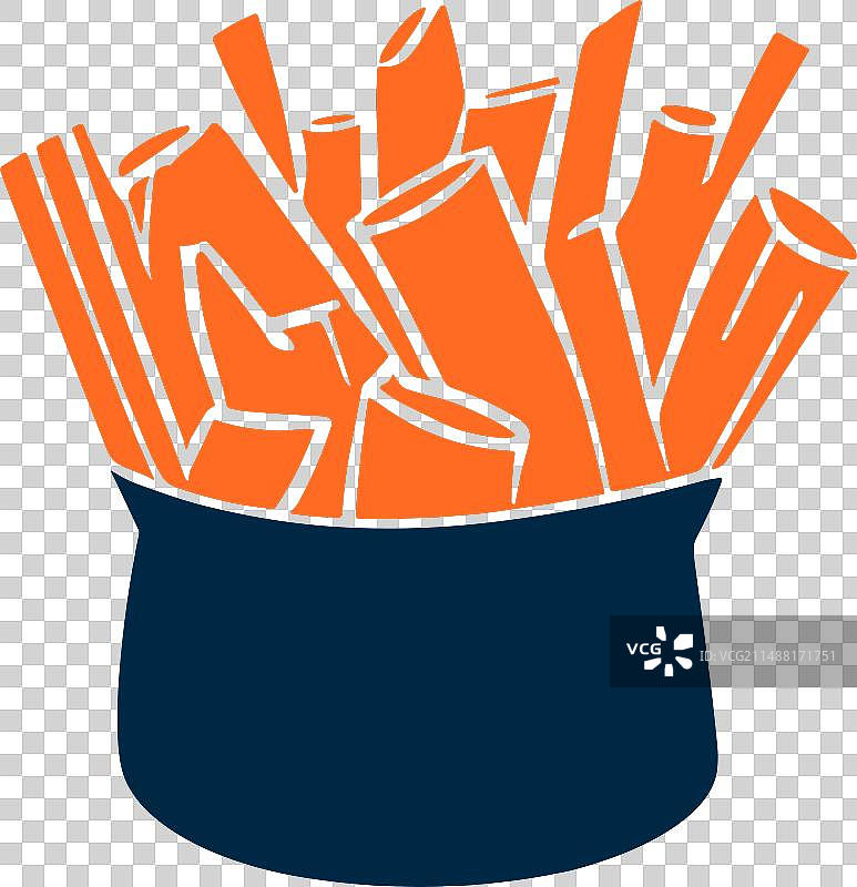 背景上的扁平风格炸薯条图片素材