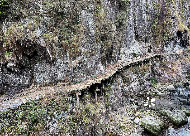 楠溪江古栈道图片素材