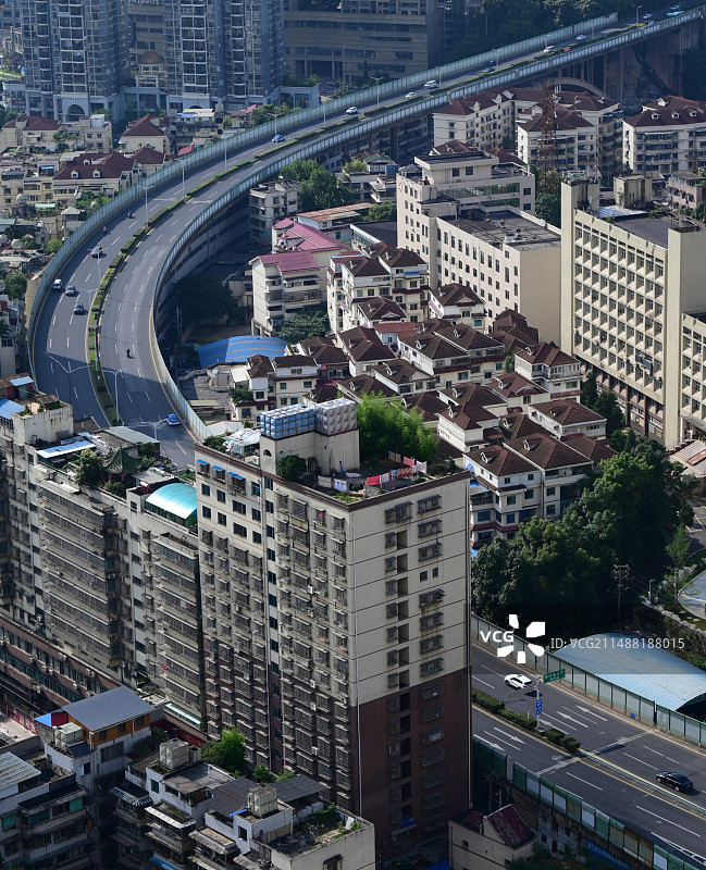 贵阳，东山寺俯瞰，路图片素材