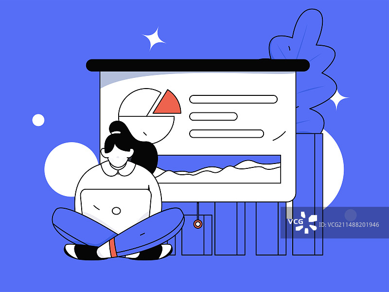 市场营销规划商务人物扁平矢量概念运营手绘插画图片素材