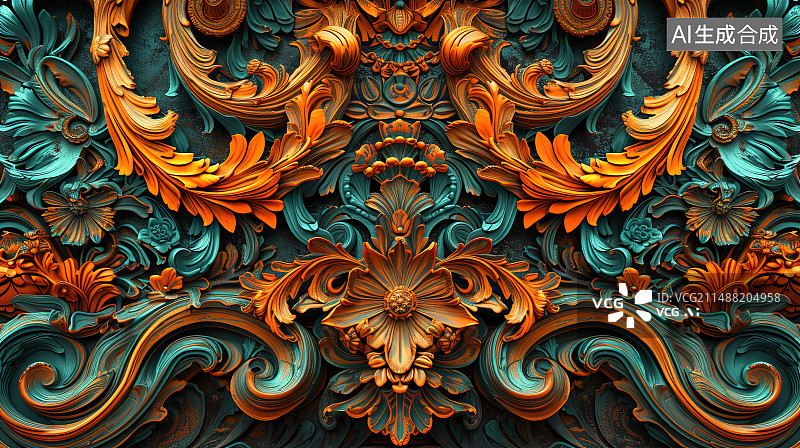 【AI数字艺术】传统民居古建筑木雕艺术图片素材