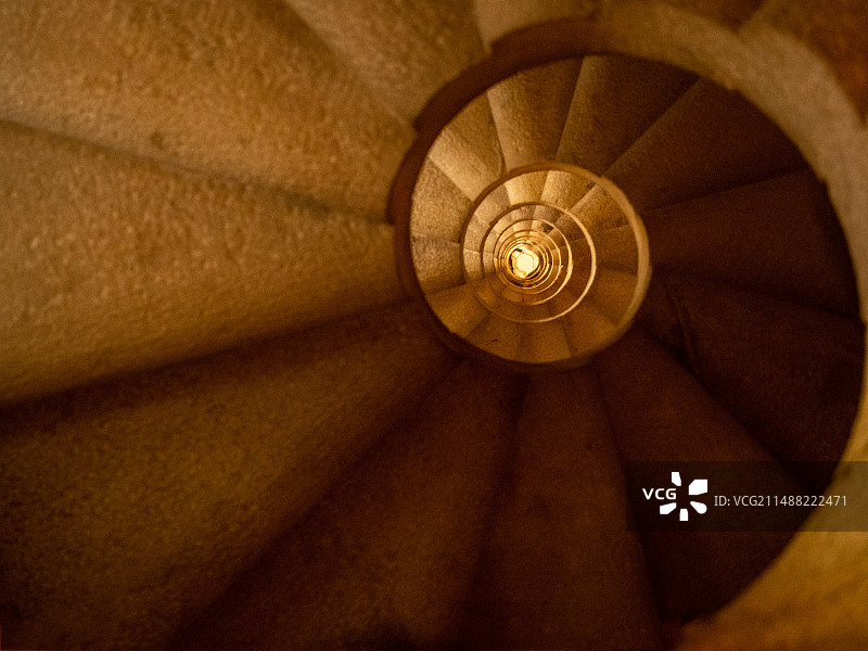 圣家堂受难面的旋转楼梯图片素材