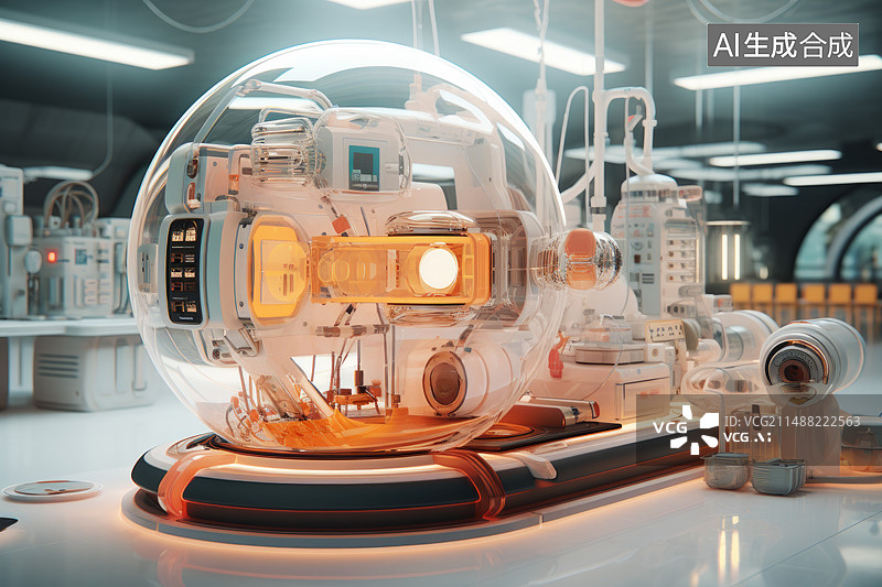 【AI数字艺术】未来科技实验室设备图片素材