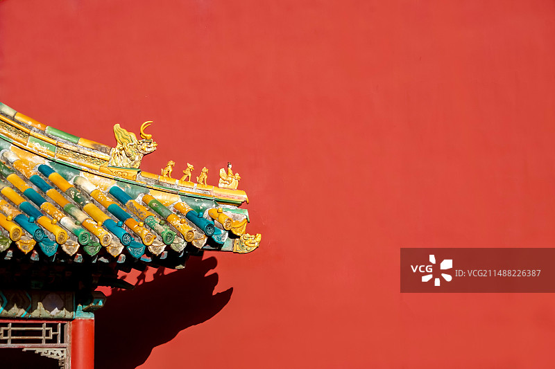 故宫红墙屋檐图片素材
