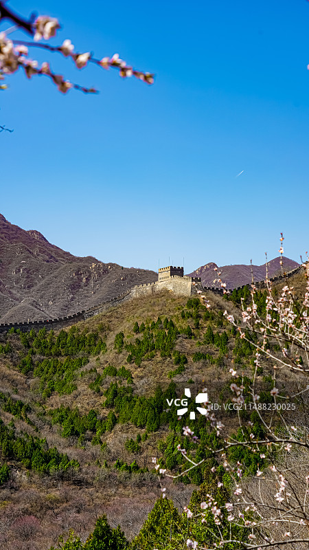 居庸关长城初春景色图片素材