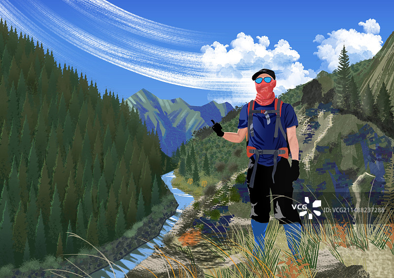 户外男孩图片素材