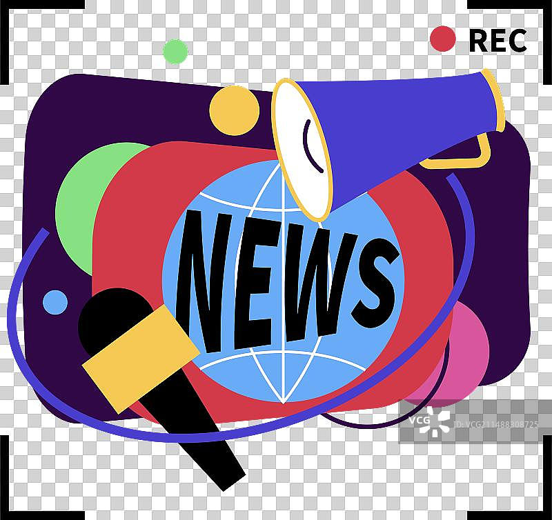 新闻扁平化排版图片素材