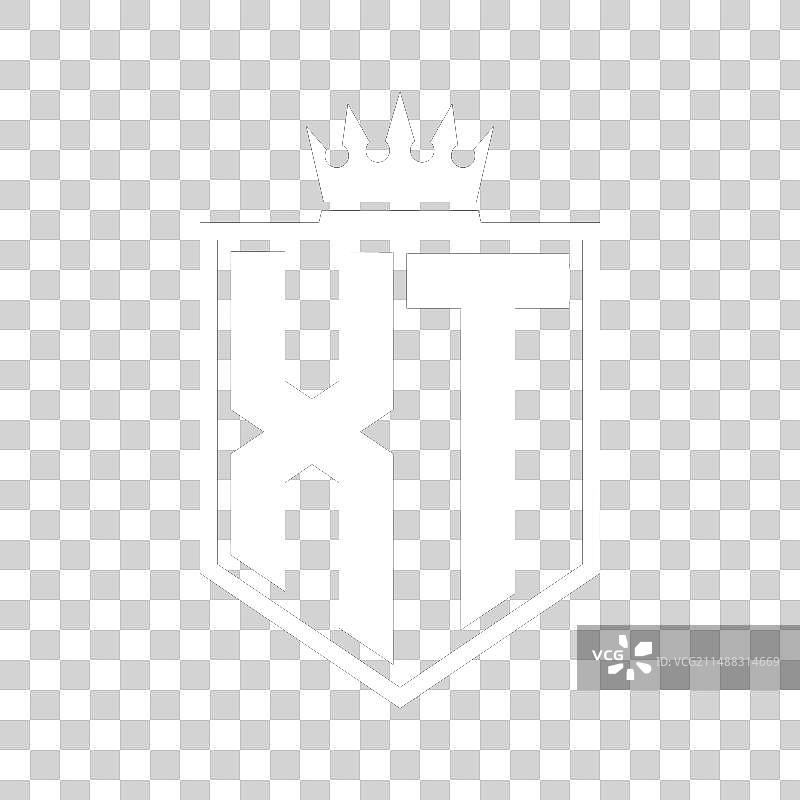 XT粗体盾牌几何形状字母组合标志图片素材