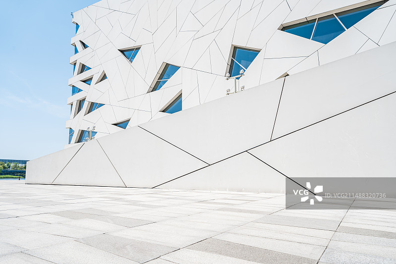 杭州余杭大剧院建筑外部图片素材