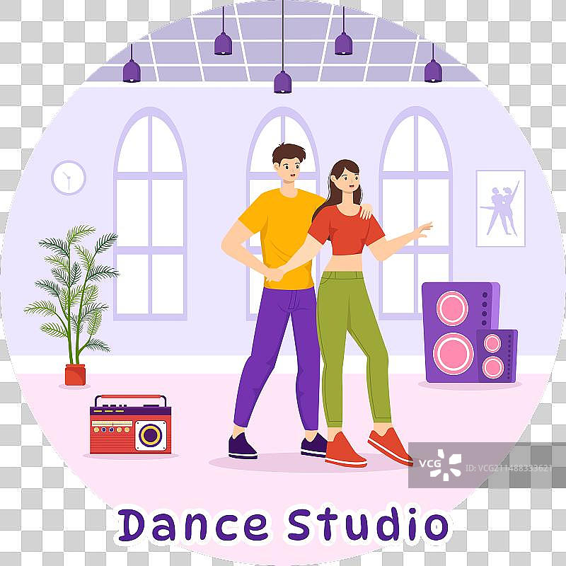 舞蹈工作室情侣表演图片素材