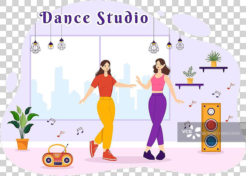 舞蹈工作室情侣表演图片素材