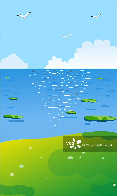 夏天的海边图片素材