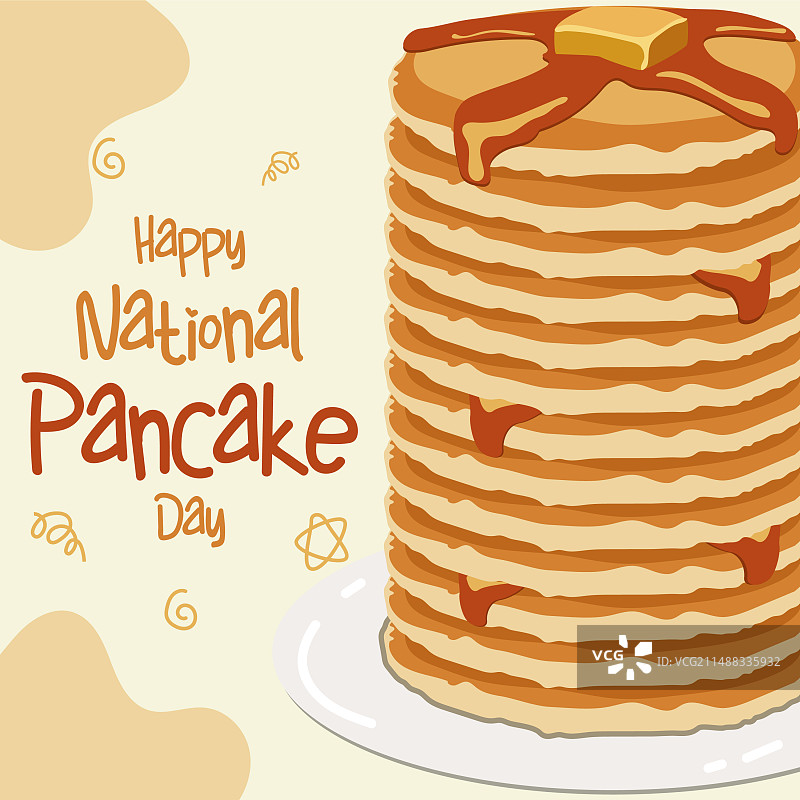 全国薄煎饼日背景图片素材