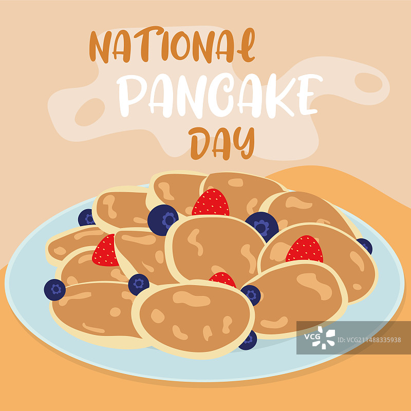 全国薄煎饼日背景图片素材