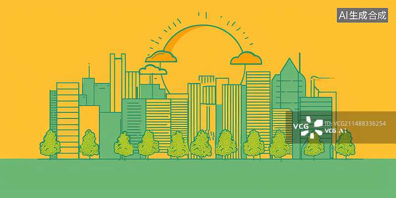 【AI数字艺术】城市景观图图片素材