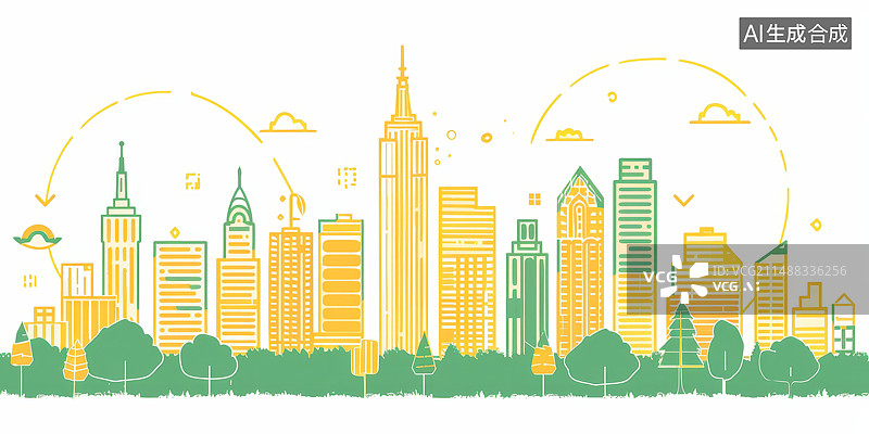 【AI数字艺术】城市景观图图片素材