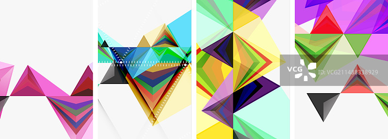 极简三角形几何干净概念图片素材