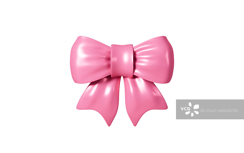 粉色蝴蝶结模型3D渲染图片素材