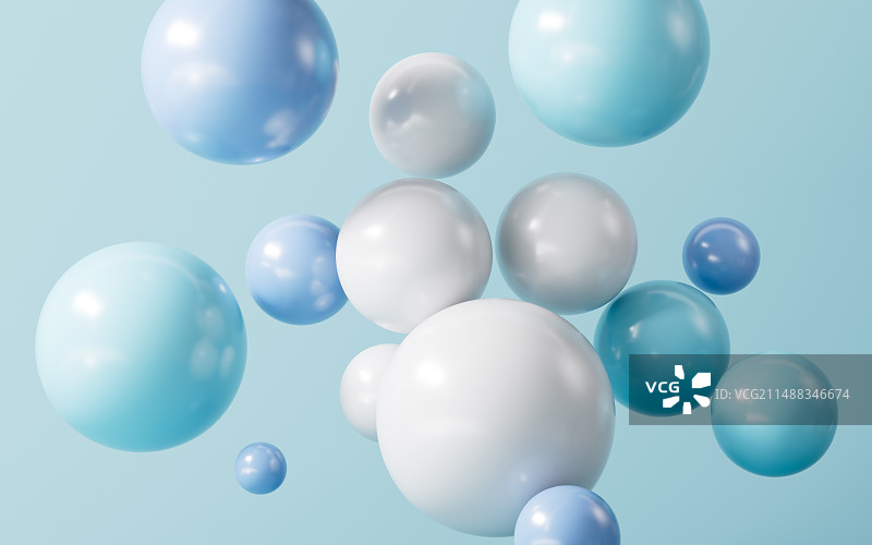 卡通抽象弹性球体背景3D渲染图片素材