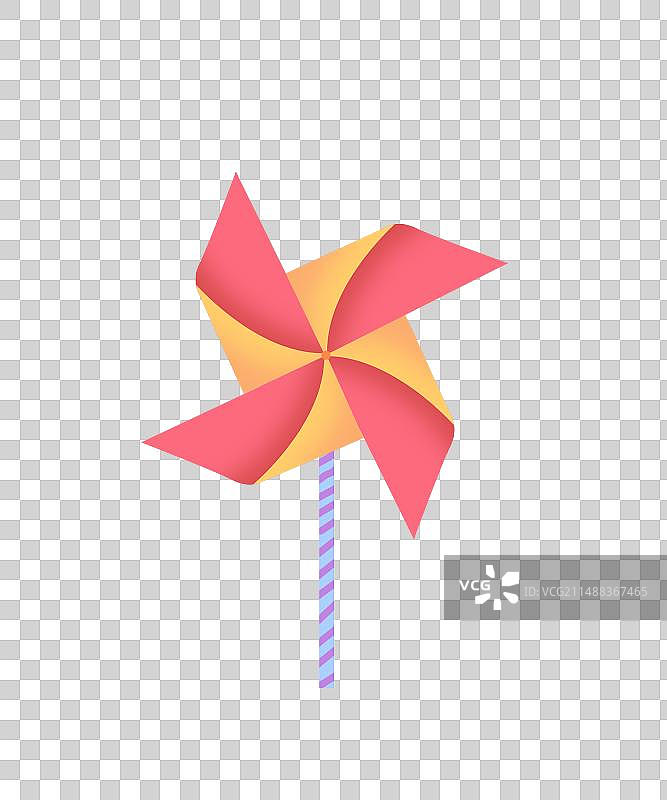 卡通手绘风车插画元素图片素材