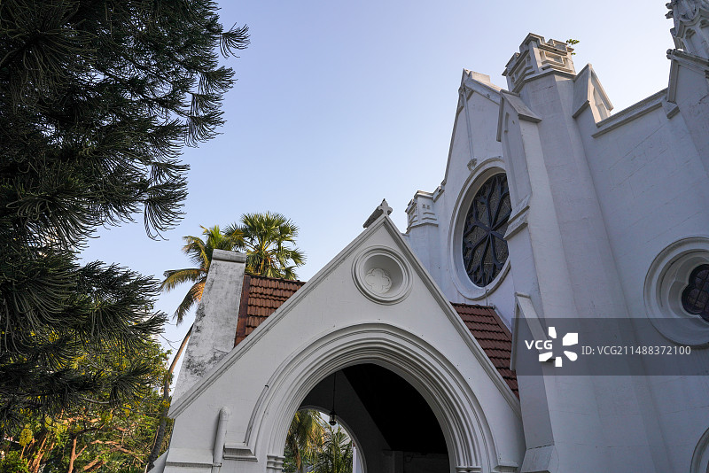斯里兰卡 科伦坡 晴空下建筑物的低角度视图图片素材